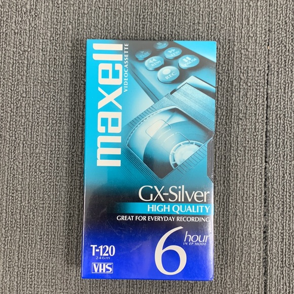 Maxell Videocassette VHS Tape GX-Silver High Quality T-120 6 Hour In EP Mode New - Picture 4 of 10